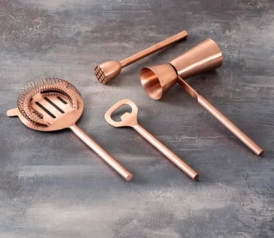 Copper Steel Barware